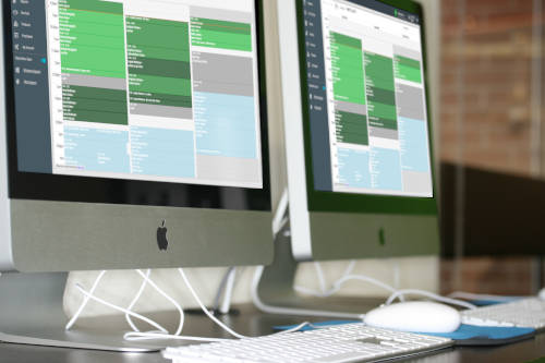 2 x macs side by side