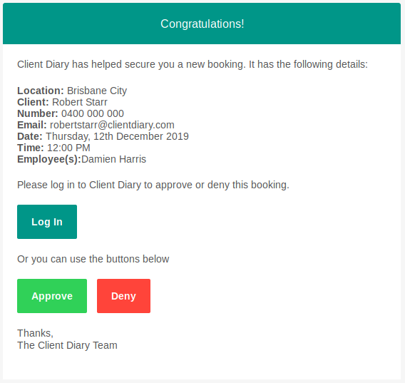 Onlinebookingemailnotification