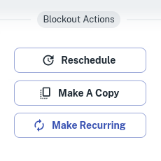 Blockout recurring