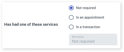 Marketing to a specific service